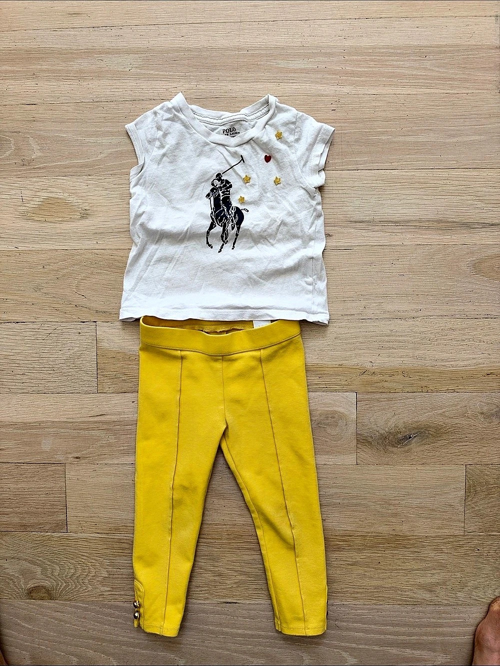 Ralph Lauren Girls 2T Polo Graphic Matching Set with Janie and Jack pants